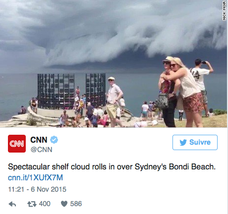 Vague nuages bondi beach