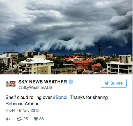 Vague nuages sydney bondi beach