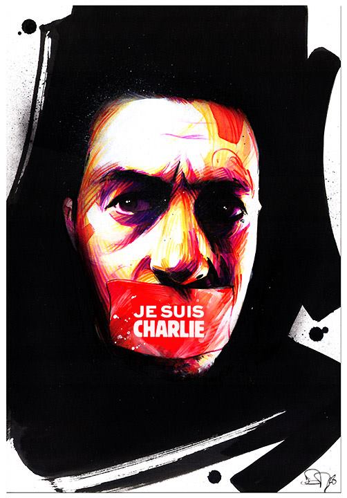 street art je suis charlie