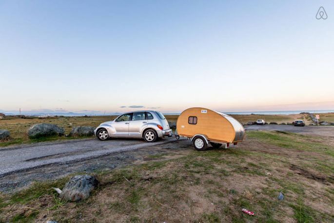 Teardrop mini caravane en bois