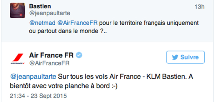 Air France twitter