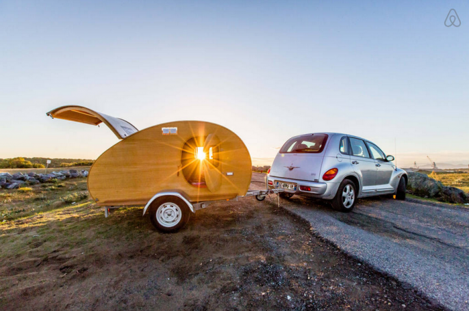 Teardrop mini caravane en bois