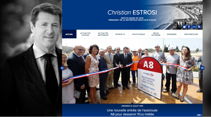 Christian Estrosi, le site web du maire de Nice 