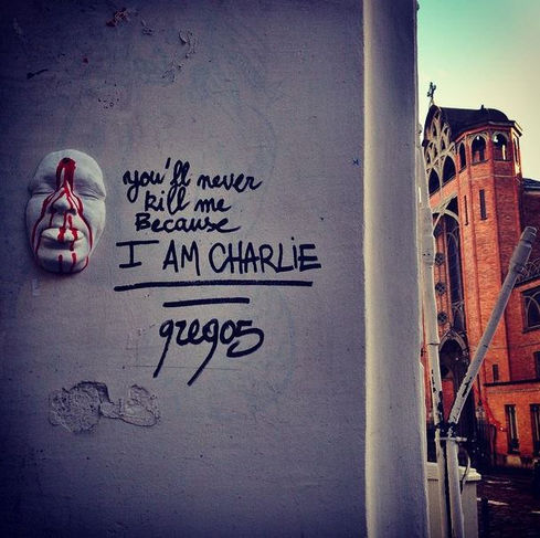 street art je suis charlie