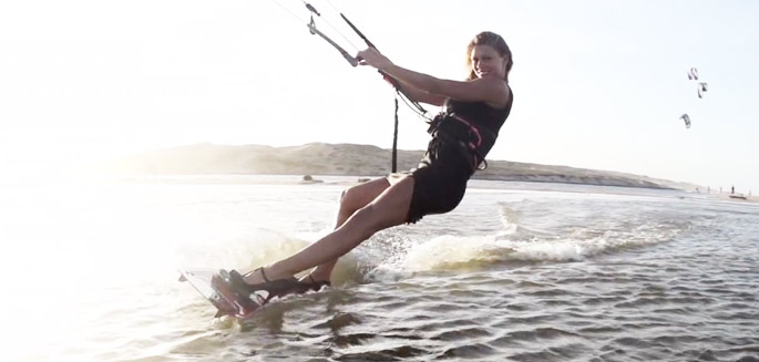 kitesurf en talons aiguilles