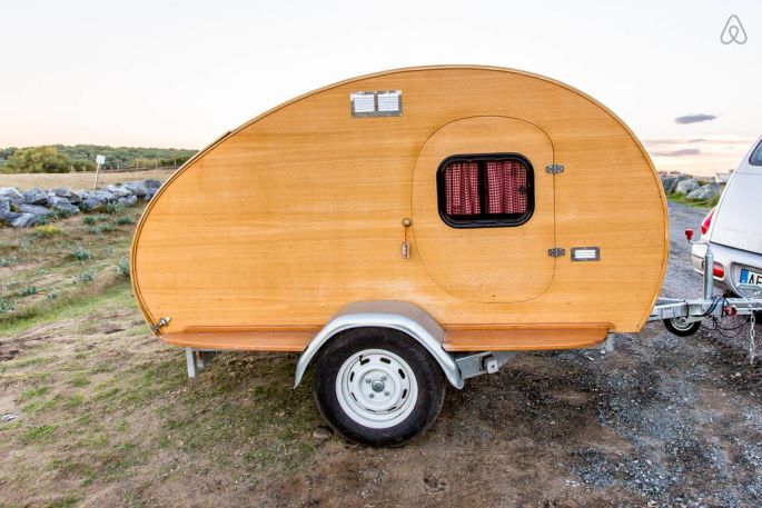 Teardrop mini caravane en bois