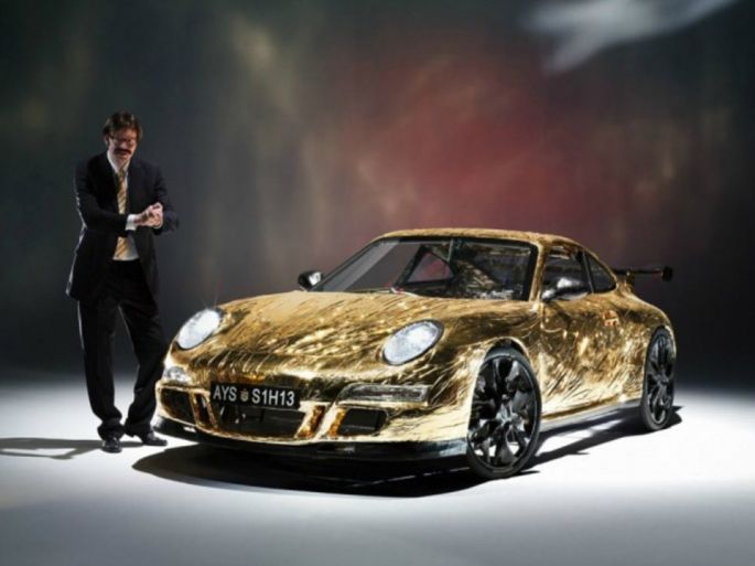 La Porsche en or