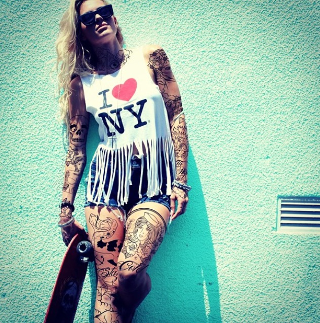 skate, surf, longboard, board, girls, pinup,