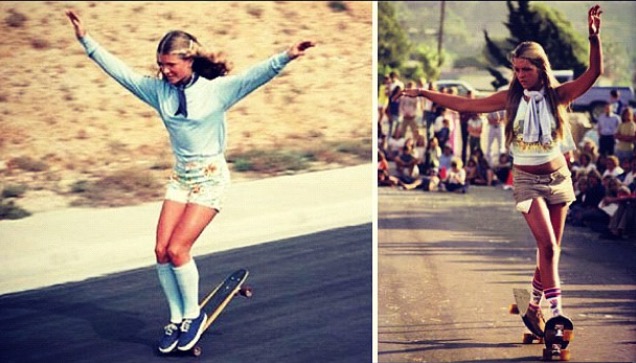 skate, surf, longboard, board, girls, pinup,