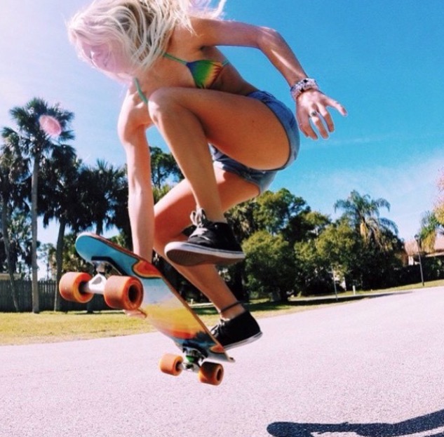 skate, surf, longboard, board, girls, pinup, 