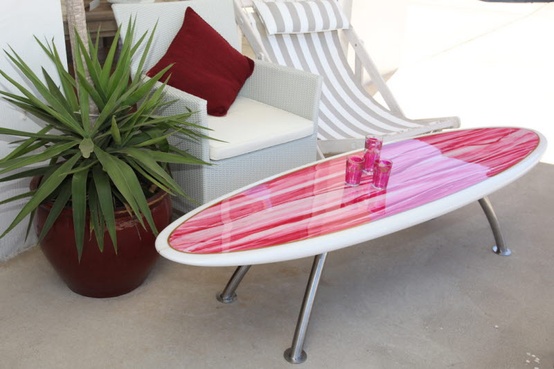 Surfboard table