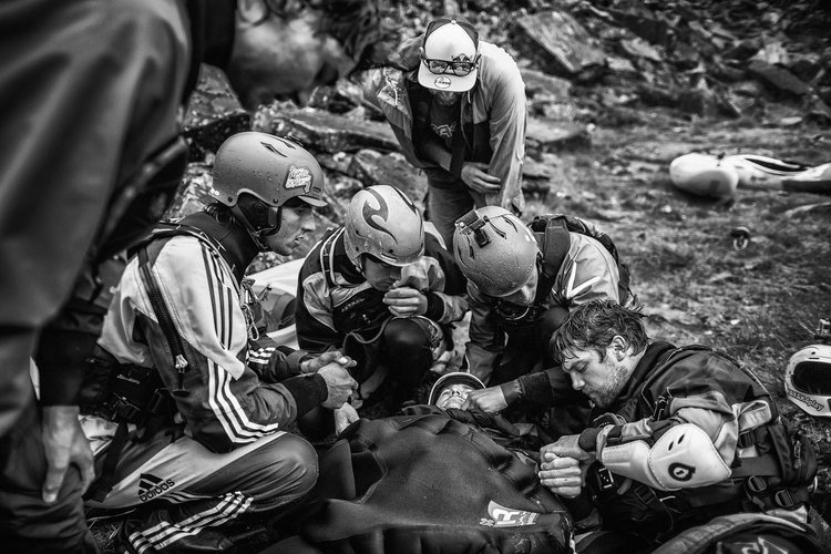 Photographer: Dean Treml Red Bull Illume 2016 Category: Spirit Athletes: Josh Neilson, Barnaby Prees, Sam Sutton, Tim Pickering, Ben Brown, Jamie Sutton and Jared Seiler Location: Storulfossen, Norway