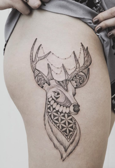 mandala-stag-tattoo