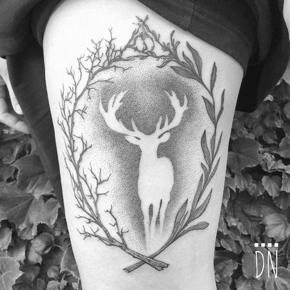 negative-space-stag-tattoo