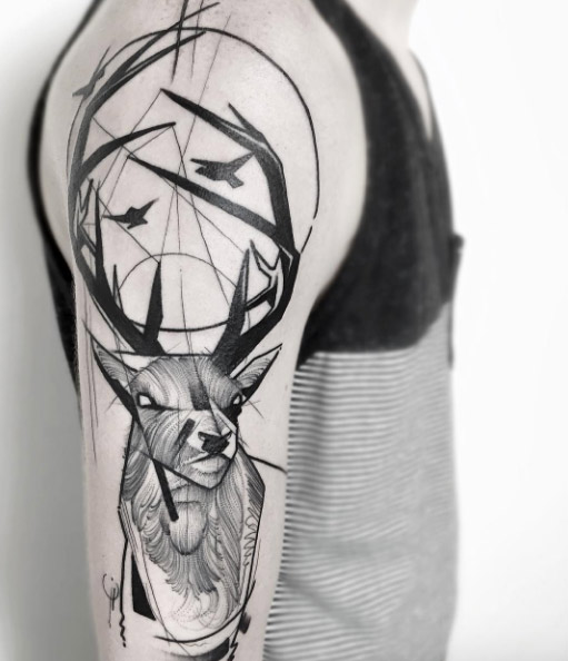 sketch-style-stag-tattoo