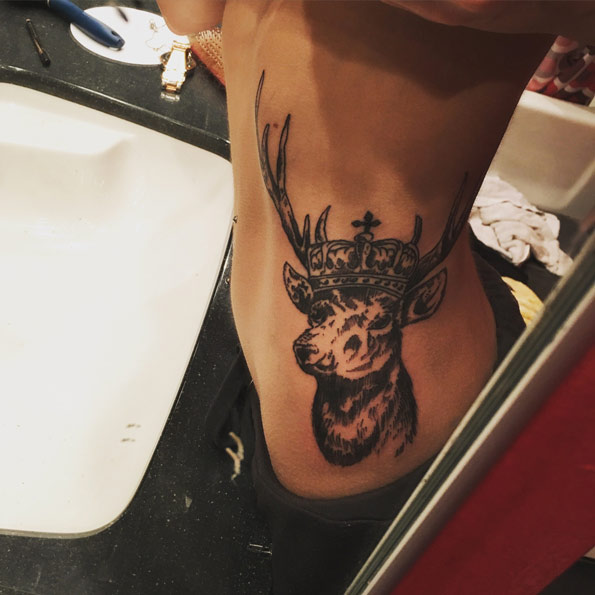 stag-crown-tattoo