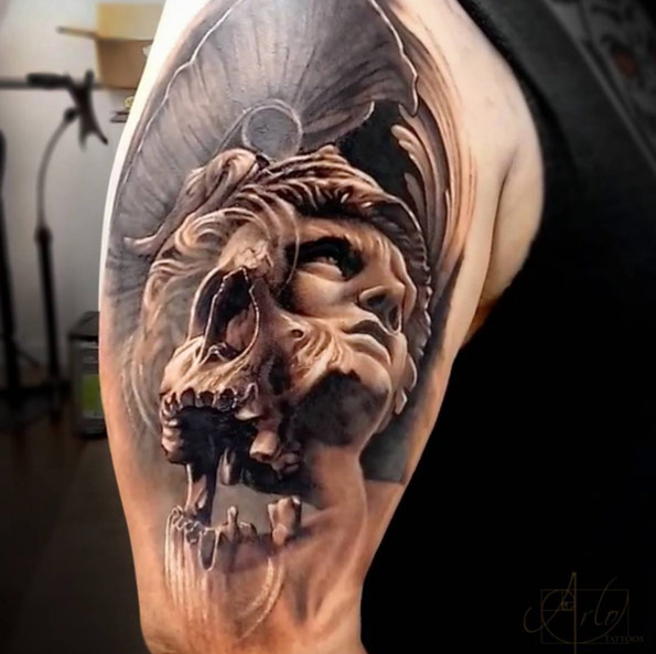 Top 60 des plus beaux tatouages avec une tête de mort
