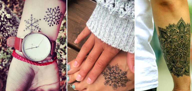 Tatouage Flocon De Neige Mandala