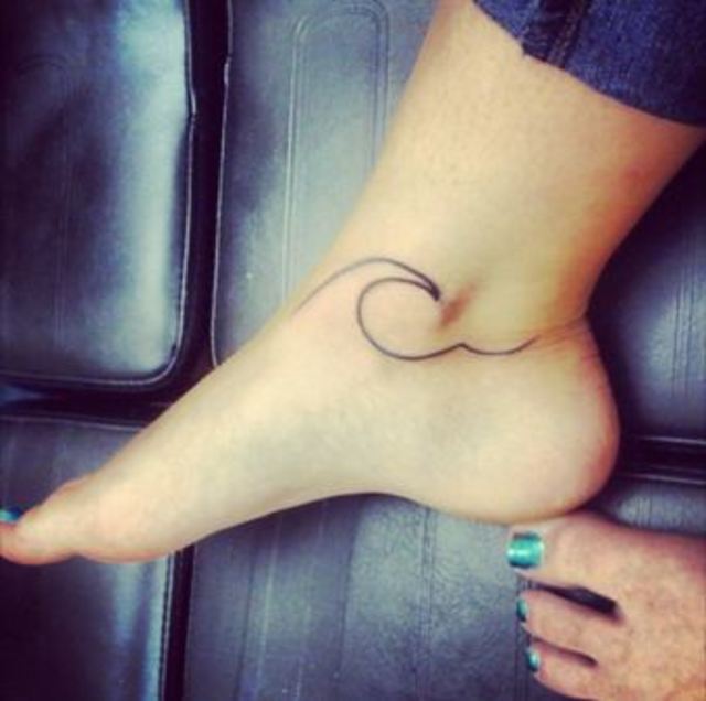 Wave-Tattoo-On-Girl-Ankle