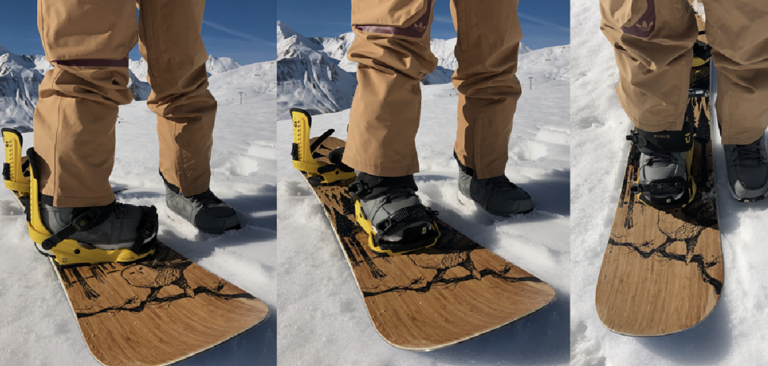 Cette fixation à disque rotatif prend soin des genoux des snowboardeurs