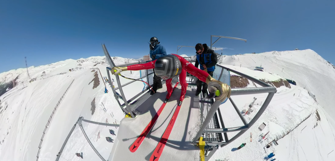 Caméra embarquée à 180 km/h en ski de vitesse