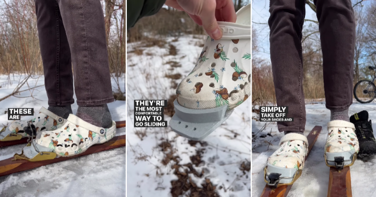 Il invente la Crocs version chaussure de ski