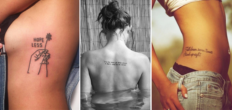 Top 50 Des Tatouages Avec Une Citation Ou Un Message