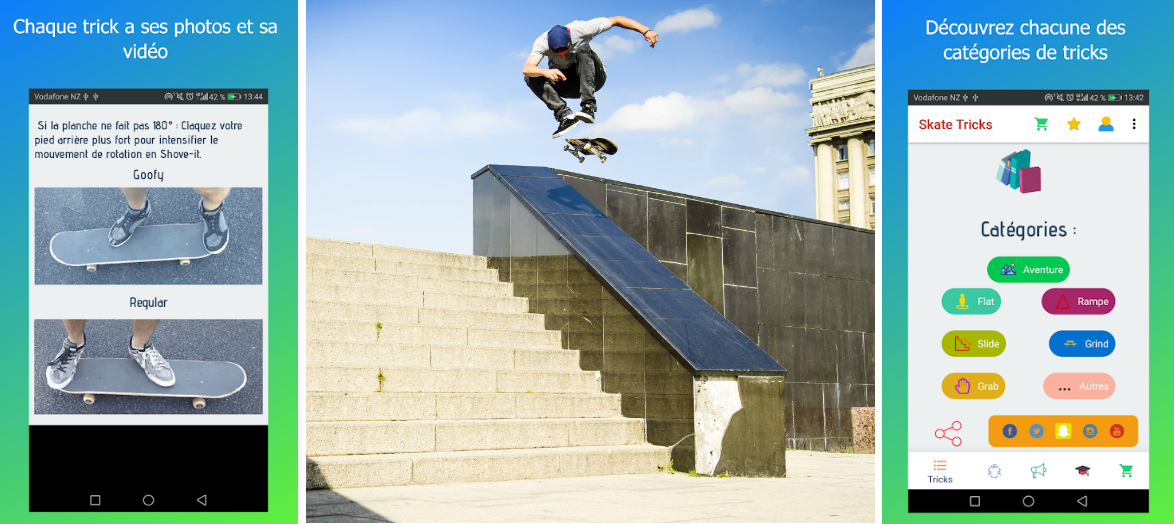 Une application pour apprendre à faire des tricks de skate